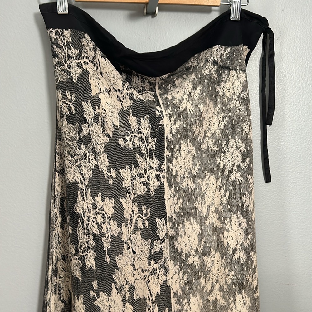 Silk JAGODA KURSA Hand Painted Maxi Soft Skirt size M, Made in France - Picture 3 of 16